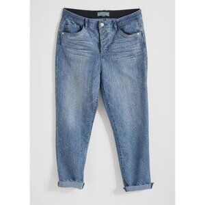 Wit & Wisdom sz 12 Ab-solution mid-rise cropped vintage finish button fly jeans